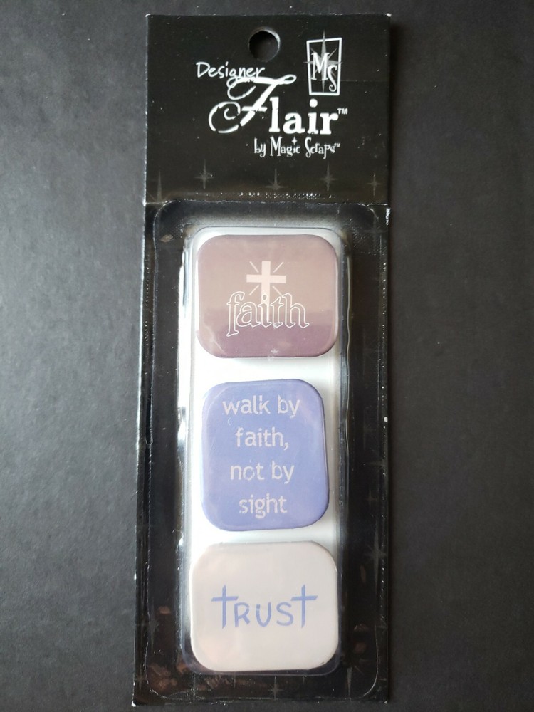 NIP Designer Flair Magic Scraps Stickers Faith Trust Religious Christian Church