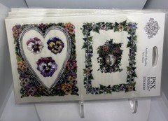 PSX Designs Stickers Pansy Frames Borders 6 Packs 2 Sheets Each Pack New