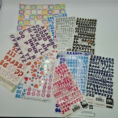 Lot Stickers Numbers Letter w/holder
