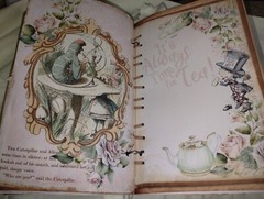 Alice In Wonderland Journal Time For Tea Scrapbook USA Seller