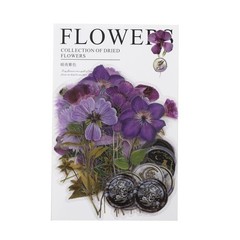 PET Transparent Purple Dried Flower Wax Seal Stickers, 40pcs | Waterproof, Cl…