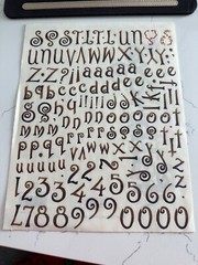 Provo Craft Michelle Anderson Pathways Sepia Alphabet Overlay Words Decorations