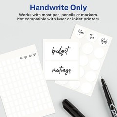 525PCS Blank Rectangular Stickers White Self-Adhesive Write-On Label