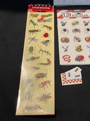 New Vintage 80’s 90’s Insect Stickers Lot 10 Sheets Ants Bugs Spiders Ladybug ++