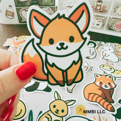 50 Cute Animal Stickers Random Laptop Water Bottle Skateboard Craft Large size
