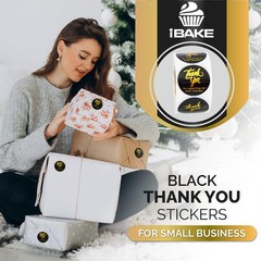 500 Thank You for Supporting My Small Business Stickers – 1.5 Inch Black and …