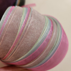 NEW Variety RIBBON Semi Sheer Multi-Color Pastel Jewel Tone 20 Pieces 36-40″ -B