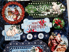 Graphic 45 Let It Snow 12″ Cardstock Stickers Christmas Polar Bear Scrapbook VTG