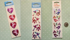 VINTAGE PRISMATIC GLITTER STICKERS LOT, BALLERINA BALLET SHOES PRINCESS, HAMBLY