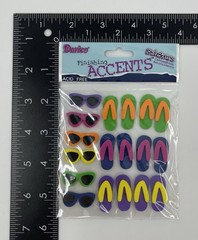 Darice “3D Sticker Flip Flops” Sunglasses Shirt Summer Themed Scrapbooking NIP