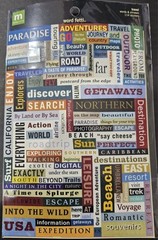 Word Fetti Stickers-Travel – Adventure – Journey – Destination – 114 pieces