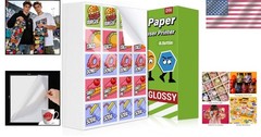 Glossy Vinyl Sticker Paper 240 Sheets for Inkjet/Laser