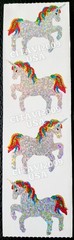 RAINBOW UNICORNS STICKER SHEET PRISMATIC GLITTER JILLSON & ROBERTS HAMBLY