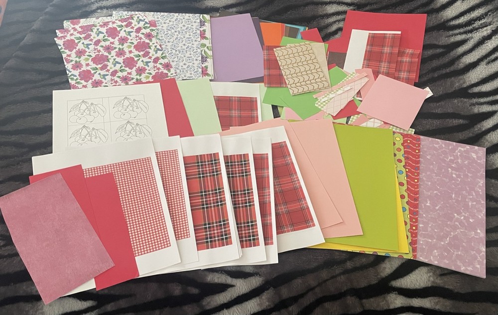 Miscellaneous Scrapbooking Card Making Paper Different Sizes