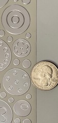 WHITE/SILVER FLOWER CIRCLE Stickers(49pc)Stampendous •Garden•Blooms•Daisy•Dots