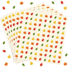 2500 Mini Fall Maple Leaves Stickers – 4 Styles, Colorful Paper Decals