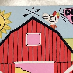 Vintage Sandylion 1983 Stickers Design A Farm Unused Maxi Activity Sheet Cow Pig