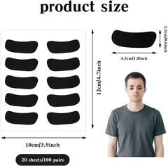 Eye Black Stickers 100 Pairs Self-Adhesive Face Stickers for Sports Game Day