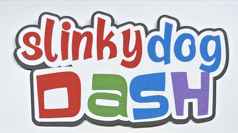 Slinky Dog Dash Title Die Cut Disney World Embellishment Scrapbook