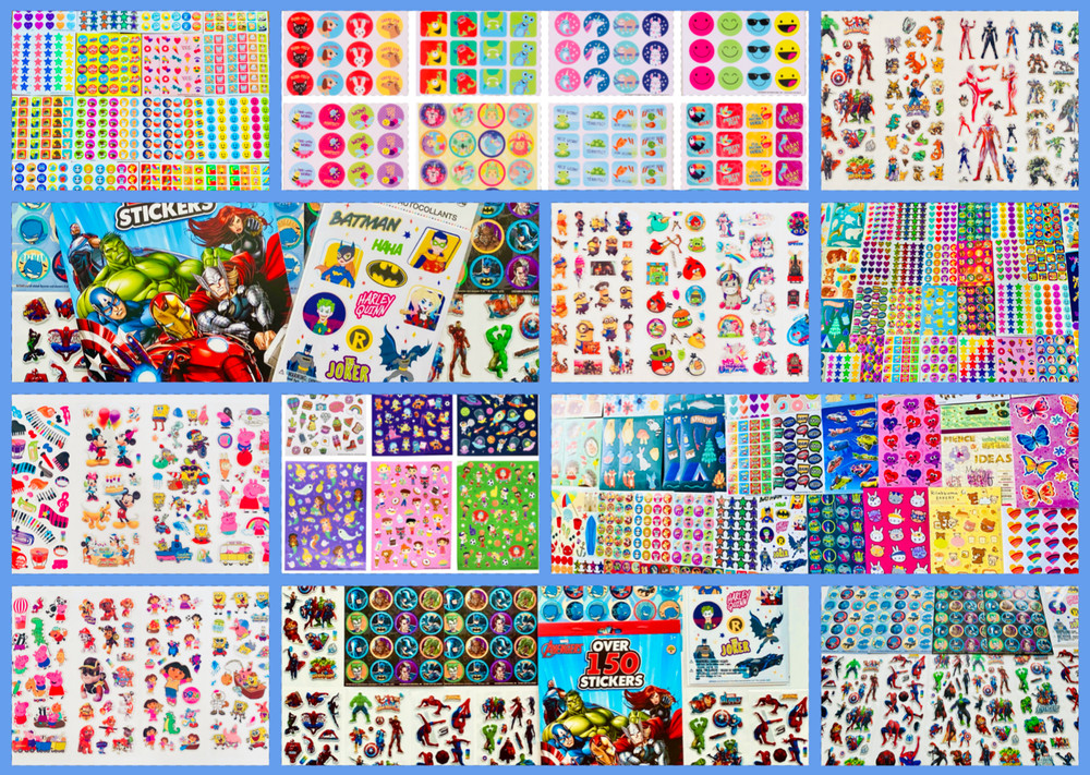 659 Stickers | Super Heroes, Popular Cartoon Characters, Kids, Girls, Boys, Teen