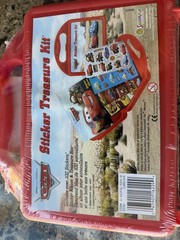 Vintage Disney Cars Sticker Treasure Kit Sandylion Sealed New Box Album Case Y2K