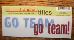 My Mind’s Eye RUB ON TRANSFER TITLES “ Go Team Go Team “ SCRAPBOOK Cheer Sports