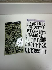 Lot of Assorted Scrapbook Letter and Number Stickers