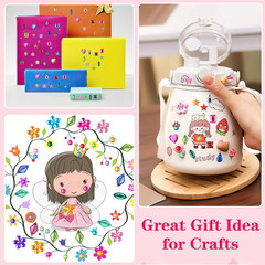 407Pcs Gem Stickers Crafts for Kids, Self Adhesive Jewel Stickers, Acrylic Bling