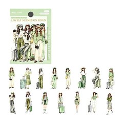 Paper Craft PET Character Sticker, 30 Count Sticker for Journaling Use