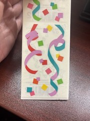 Vtg Mrs. Grossman’s Stickers STREAMERS CONFETTI Party Decorations Birthday