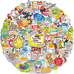 200 PCS Cute Animal Motivational Stickers for Water Bottles, Scrapbooks, Laptops