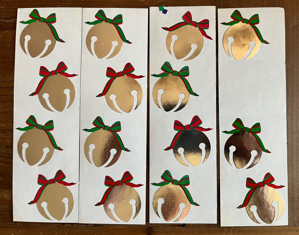 Mrs Grossman Vintage Jingle Silver Bells Christmas 3.5 Strips 14 Total Rare