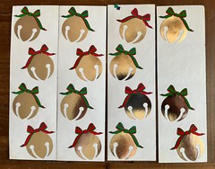 Mrs Grossman Vintage Jingle Silver Bells Christmas 3.5 Strips 14 Total Rare