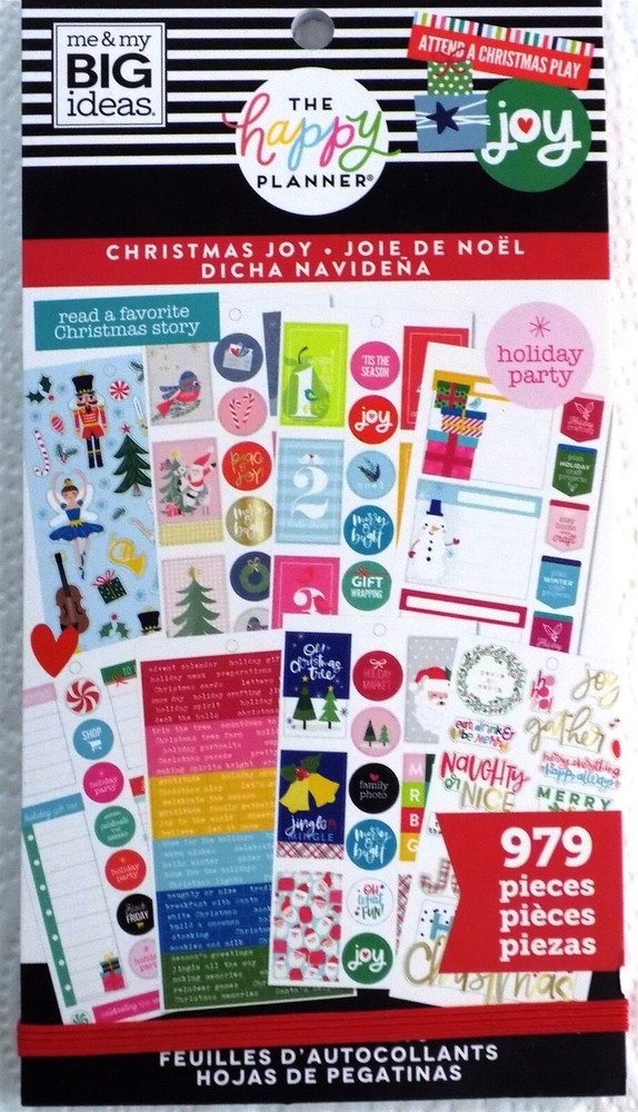 Happy Planner Stickers Christmas Joy Pieces – Classic Size #979