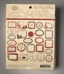 NEW Anna Griffin Fleur Rouge Collection Lot 3D Stickers + Titles, Tags & Quotes