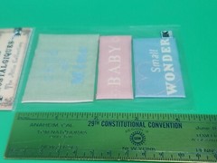 Rebecca Sower Nostalgiques Stitched Label Baby Scrapbook Sewing Sticker EK Rare