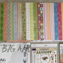 AUGUST Themed Embellishments Lot
