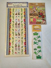 Lot of Bugs And Frogs Themed SandyLion Scrapbook Stickers