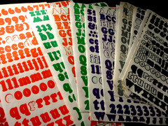Unknown Brand ABC/123 Sticker Lot LETTERS NUMBERS