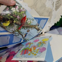 Ephemera Cutouts Greeting Card Fronts Lot Scrapbook Junk Journal Multi Color