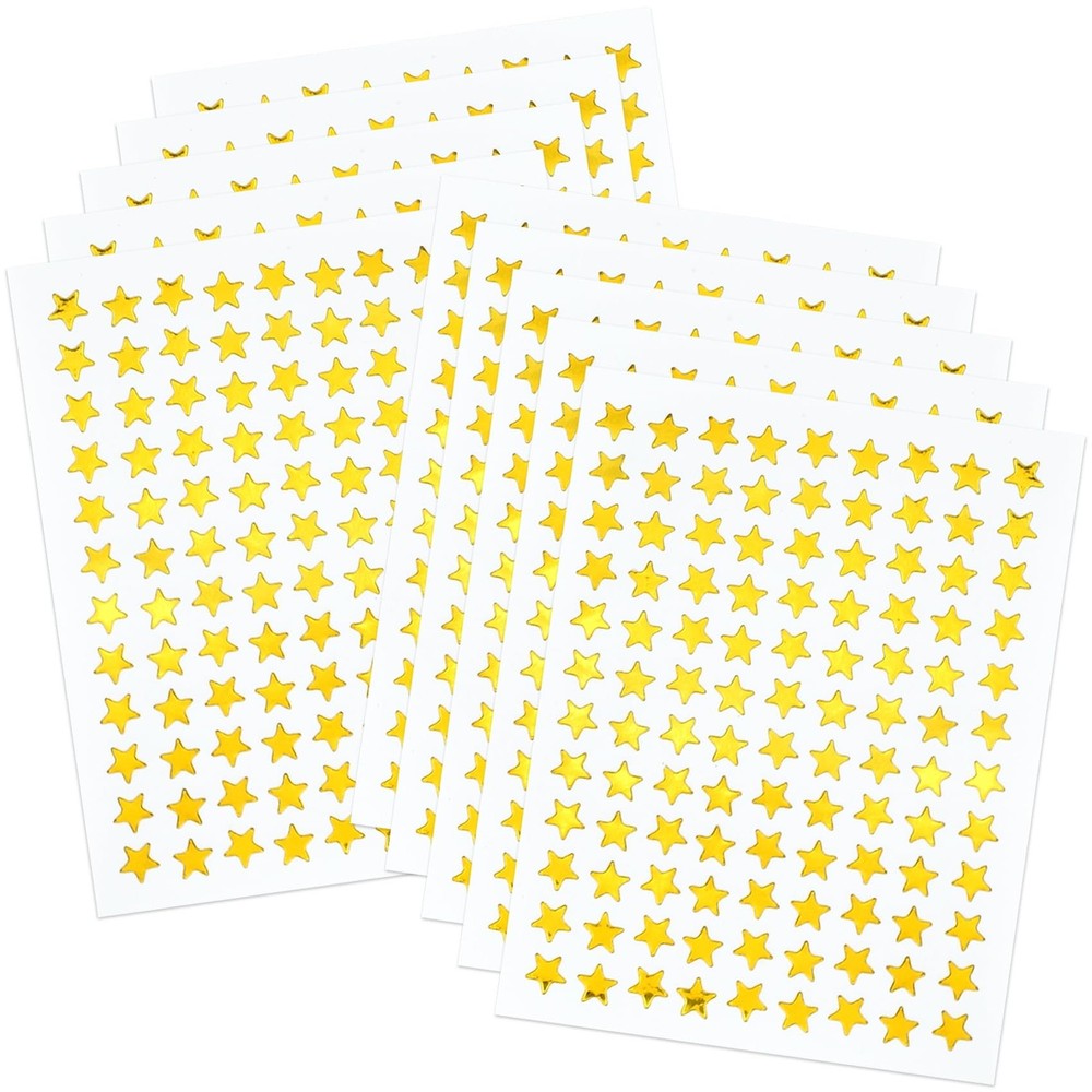 0.3″ Diameter Gold Star Stickers – 5400 Pcs, 50 Sheets – Reward Stickers for …