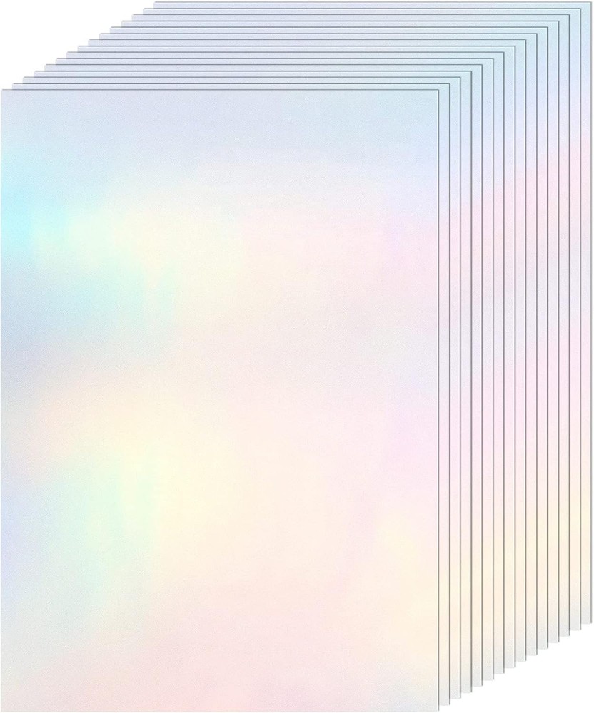 36 Sheets Holographic Sticker Paper Clear A4 Vinyl colourful