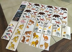 Lot of MRS. GROSSMAN’S Exotic Wildlife Stickers: Lions, Tigers, Woodland Animals