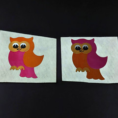 Vintage Hambly Mylar Stickers Owl 1980s