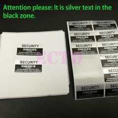 500 Security Label Seal Sticker Silver Black Tamper Evident VOID 1.57» x 0.78»