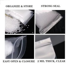 Clear Resealable Zip Lock Top 2 MIL Plastic Bag Baggies SAMPLE: 2×3, 3×5, 4×6