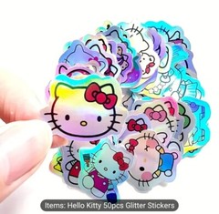 50 Hello Kitty Glitter Stickers