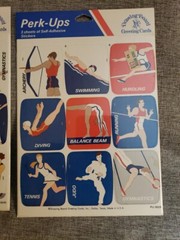 Perk-Ups 1983 Olympics Stickers 2 Packages NEW!