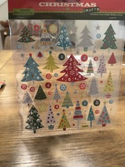 Christmas Paper Crafts Christmas Stickers, 3D Lighted Embellishment & Santa Hats