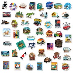 50 Pcs Travel Stickers Pack, Waterproof VinylDecals